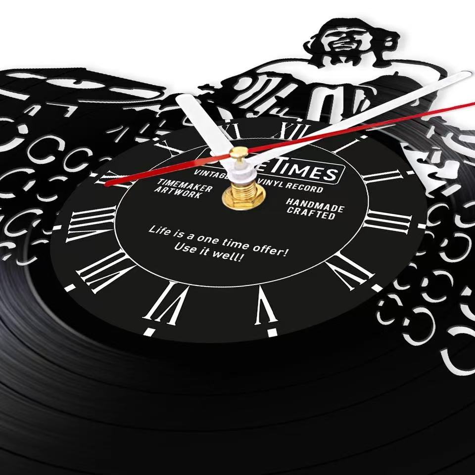 Personalized DJ Name Art Vinyl Record Wall Clock Home Music Club Decoration Wall Watch Custom DJ Name Gift Wall Clock