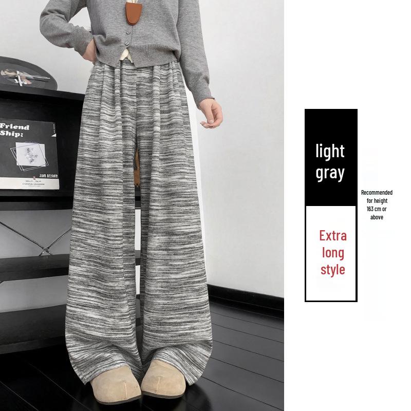 Spring/Summer Retro Tie-Dye Knit Wide-Leg Pants Medium