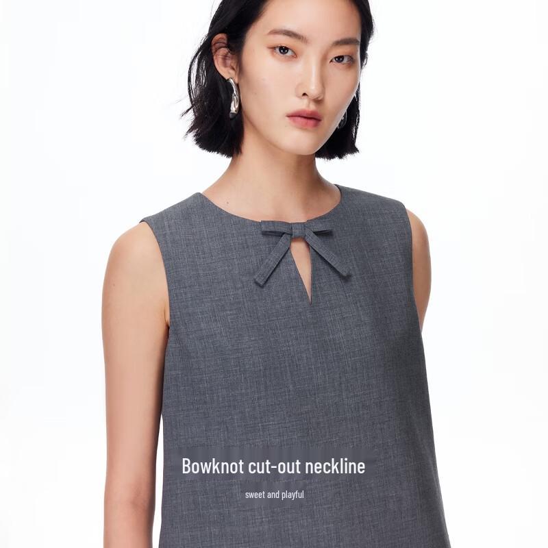 VEROMODA 2025 Fall Bow Beaded Sleeveless A-Line Mini Dress