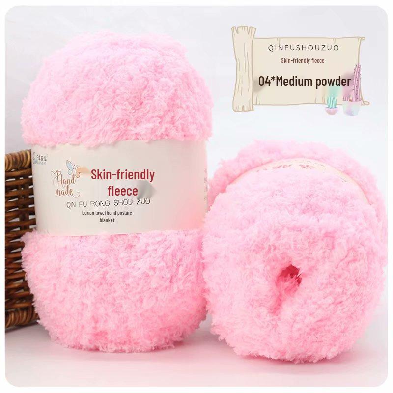 50g Fluffy Coral Velvet Yarn: Skin-Friendly, 3-Strand for DIY Knitting, Hand-Knitted Scarves & Crafts