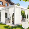 2Panels Waterproof Privacy Outdoor Curtains Rod Pocket Sheer Curtain Sun Blocking Privacy Protection Fit Patio Gazebo Pergola