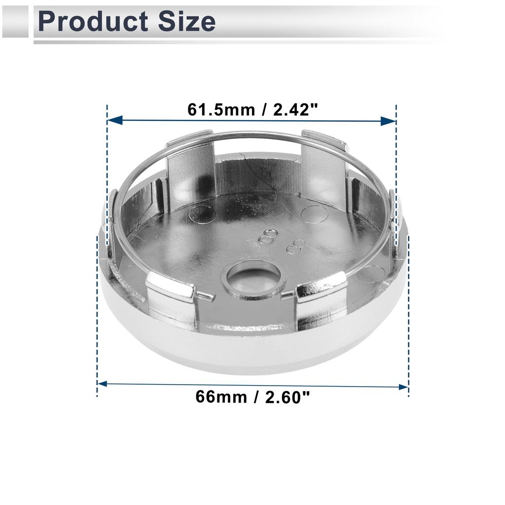 ACROPIX 4pcs Wheel Center Caps Hub Caps Rim Center Caps 61.5mm 66mm Wheel Caps