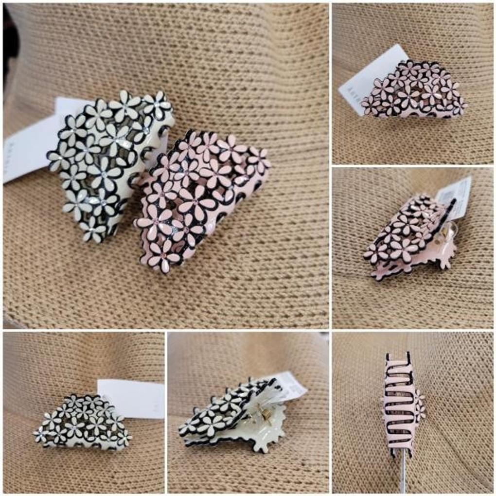 Atria Materiał akrylowy, miękki i wytrzymały klips do włosów na pół głowy SMIHPAC0002