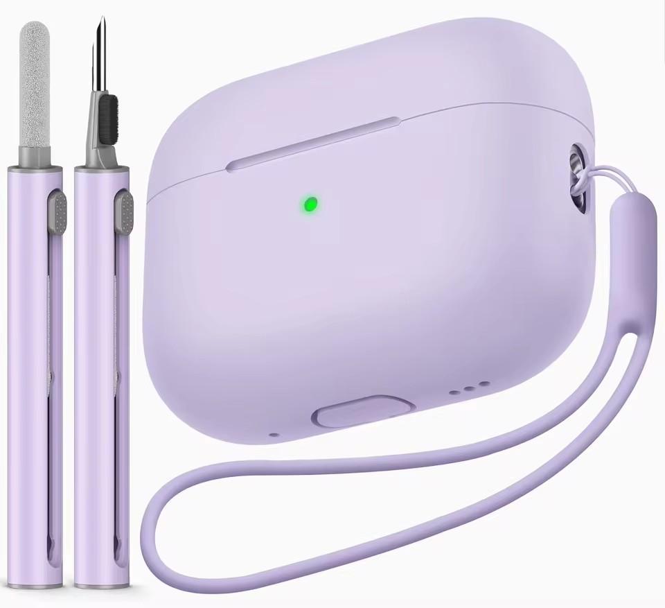 For Airpods pro 2 case Cover with Cleaner Pen Kit Soft Silicone Protective Case for Apple Airpods pro 2nd/1st case Generation