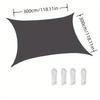 1pc UV Protection Sunshade Sail Oxford Cloth Rectangle Awning with Cooling Effect, Durable & Breathable Canopy for Patio Garden,Poolside