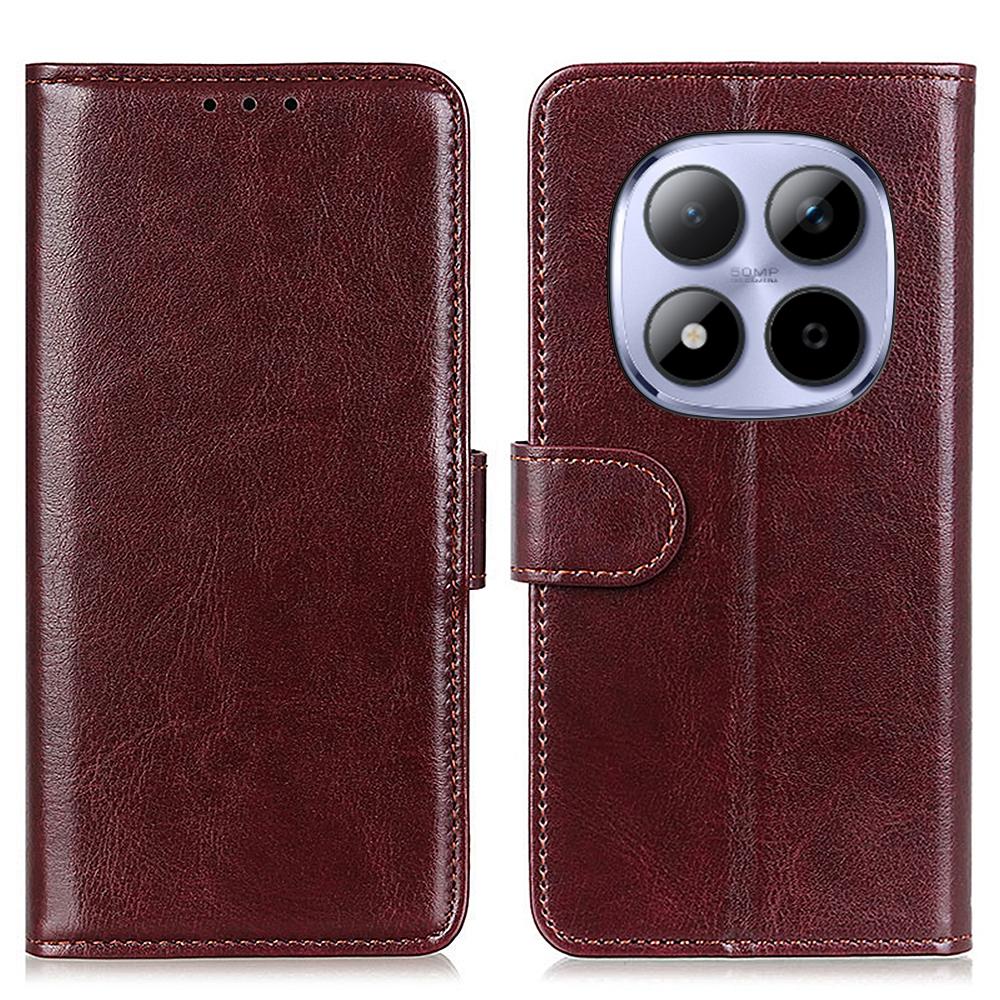 

Для Xiaomi Redmi Note 15 Pro 5G (Глобальний) Чохол з текстурою Crazy Horse зі штучної шкіри, чохол-підставка для телефону