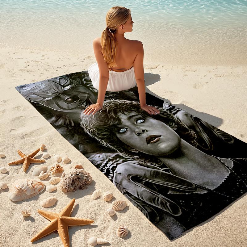 1pc Pennywise1 Beach Towel, Comfortable and Thick, and Swimming/Bath/Picnic/Camping Towel, Suitable for Seaside Beaches
