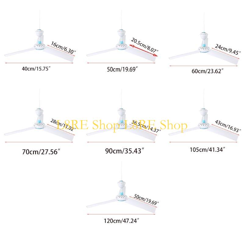 L8RE 220V 15,7 bis 47,2 Zoll Deckenventilator Stiller Elektrischer Hängeventilator für Esszimmer Bett