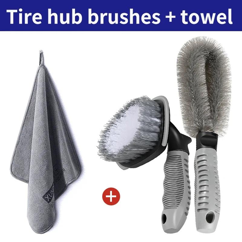 Car Tire Rim Brush Wheel Hub Cleaning Brushes Car Wheels Detailing Cleaning Accessories Tire Auto Washing Tool