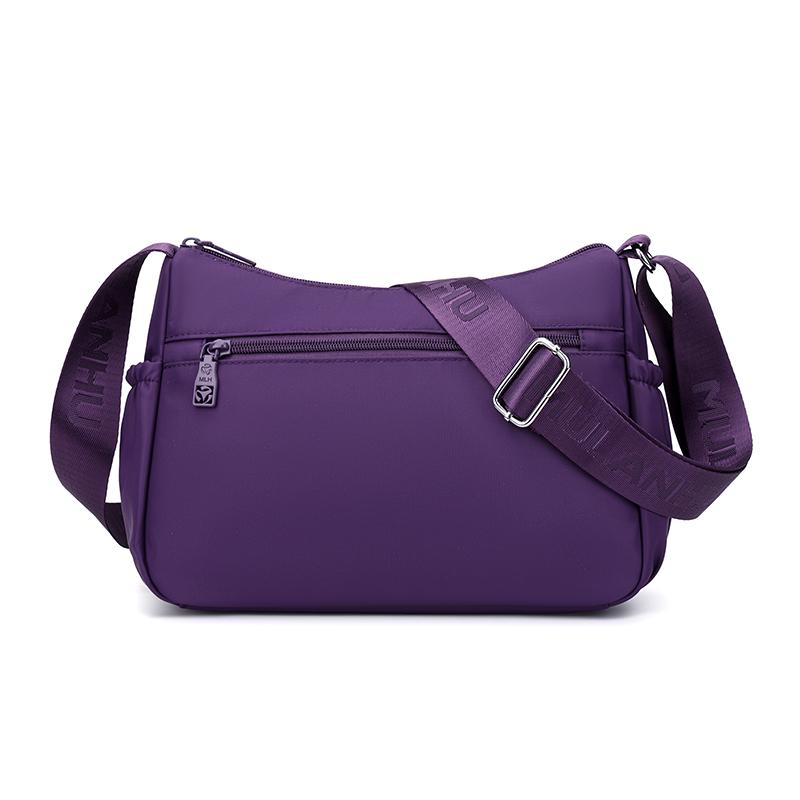 Borsa a tracolla in nylon multi-tasche con tracolla larga regolabile Borsa a spalla casual per donna Viaggi quotidiani