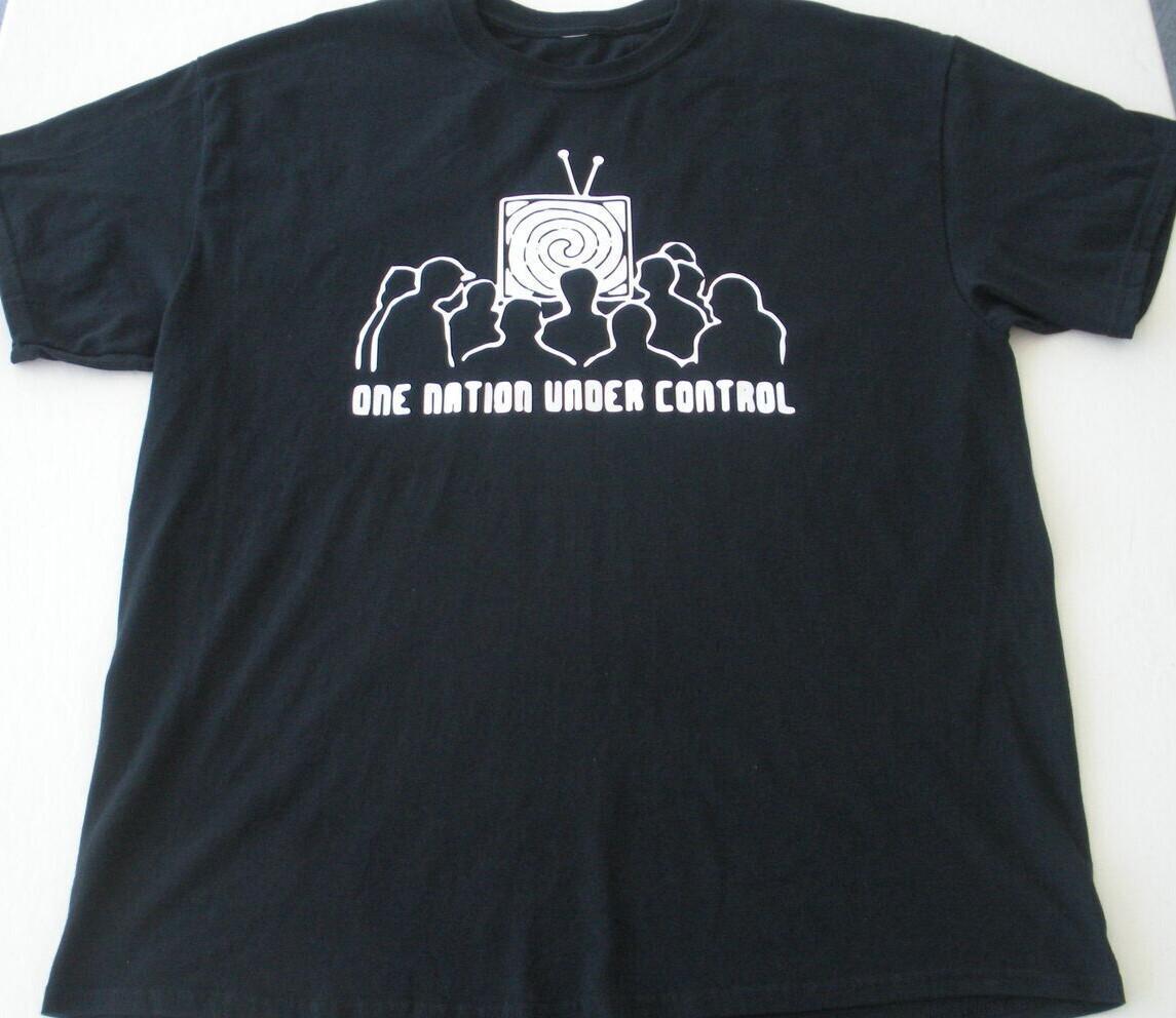 One Nation Under Control T shirt Tee Anarchy Protest L