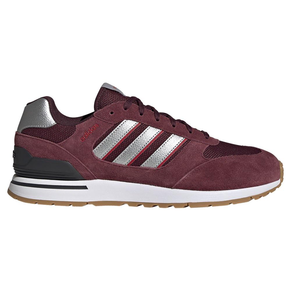 Adidas Run 80s Unisex Shadow Size cm Sneakers, Adult, NLG92, Red/Matte Silver/Maroon (ID1270), 28.0