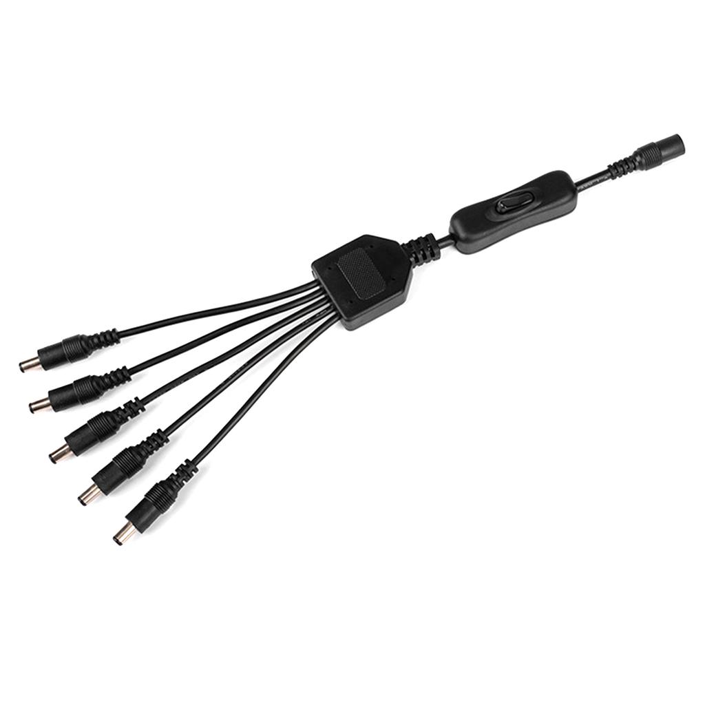 DC5.5x2.1mm 1 Buchse auf 2/3/4/5/6 Stecker Ein/Aus Steuerkabel DC5521 Y-Splitter Adapterkabel für Überwachungskamera LED