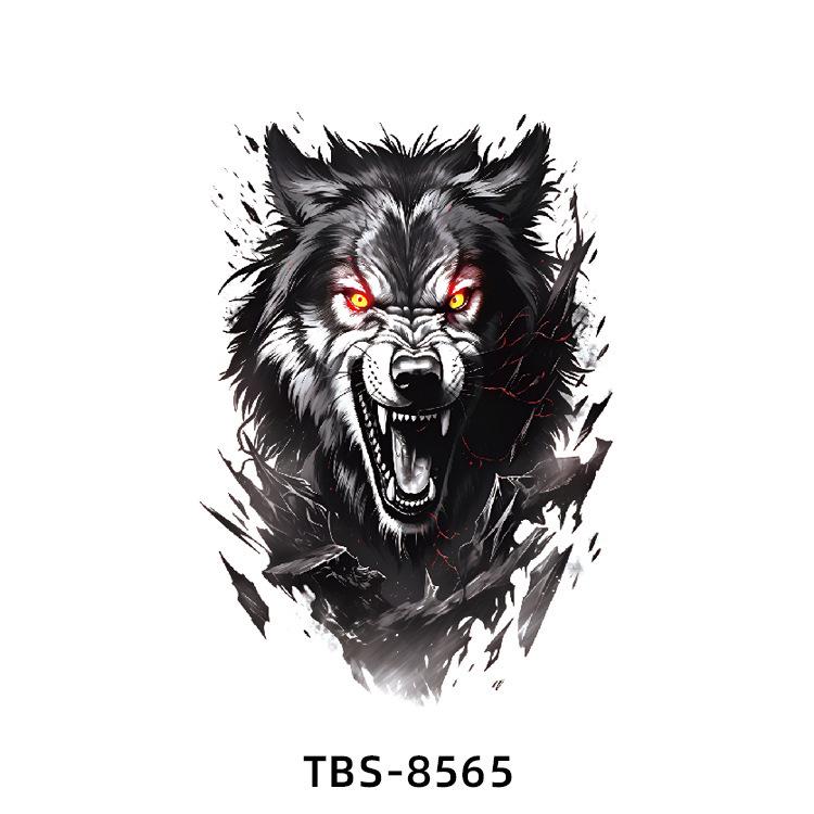 Realistiska Djurtotem Tatuering Klistermärken: Drake, Fenix, Tiger, Varg