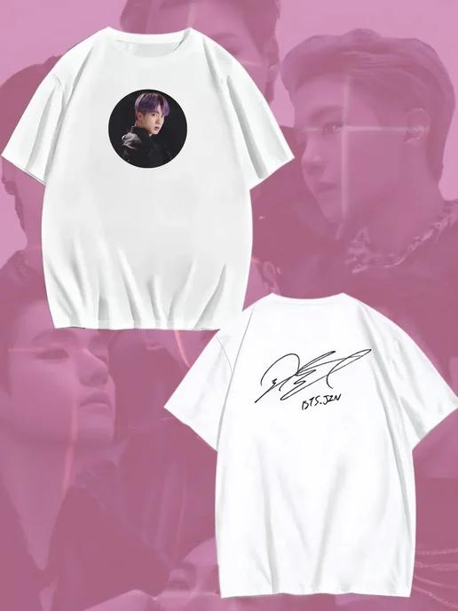 Oversized T-shirt with a BTS print L