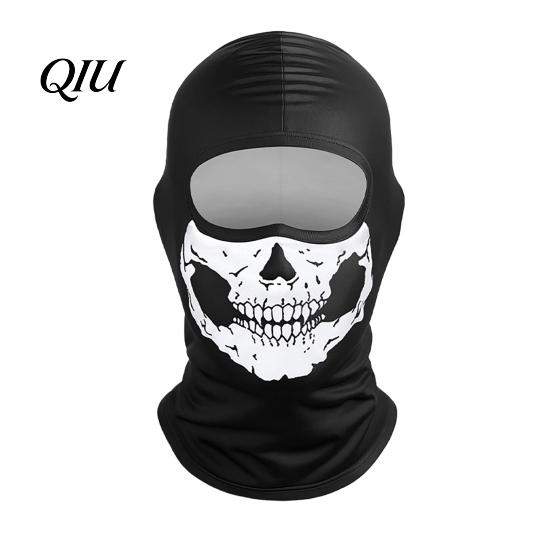 Cold Weather Neck Gaiter Skull Print Face Mask for Motorcycle Riding, Windproof Velvet Ski Balaclava, Cover Outdoor Sports Cycling Thermal