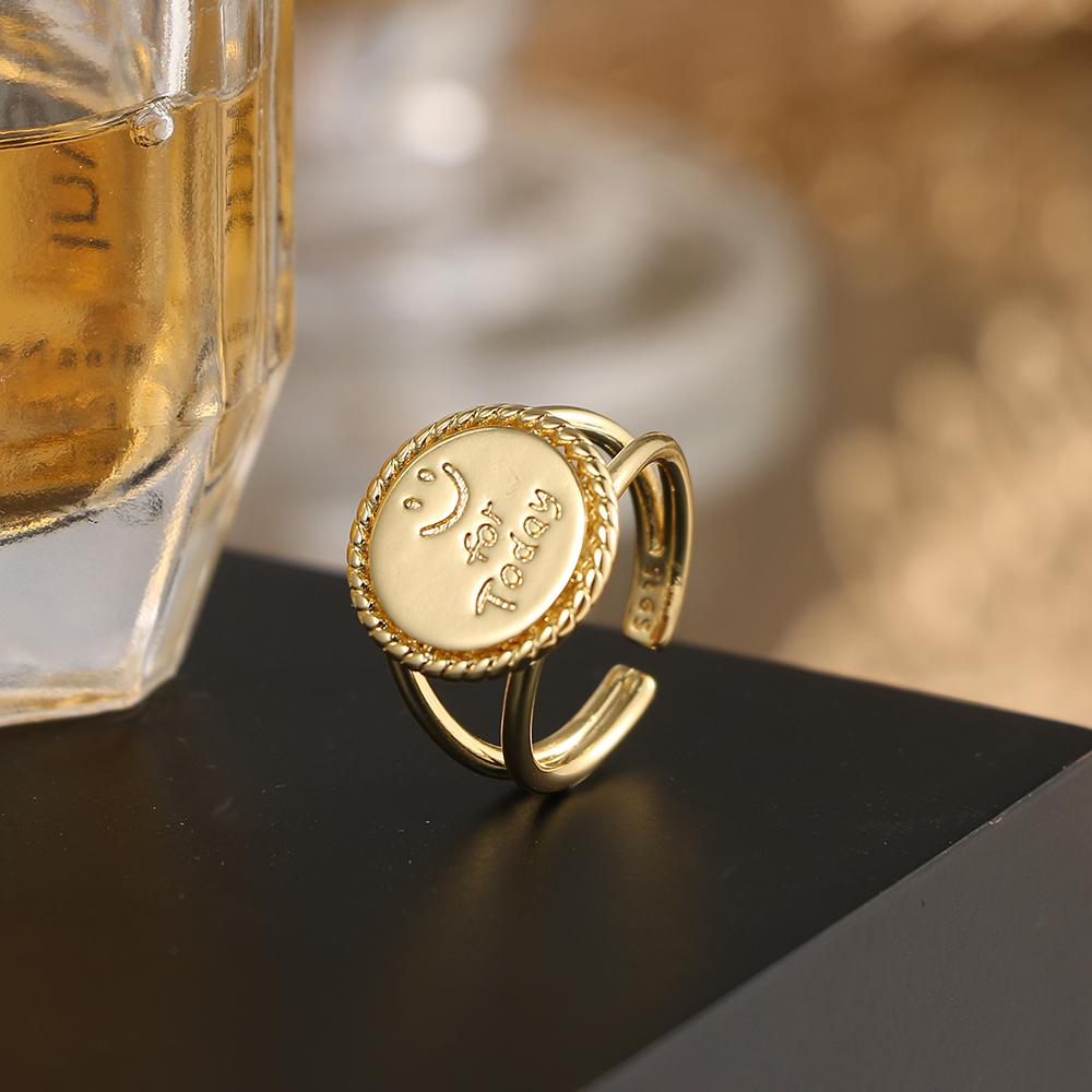 Retro Fashion Ring Open Punk Style Love Ring Trend Cross Bamboo Ring Simple Couple Ring Jewelry