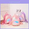 Adorable Bowknot Oxford Fabric Backpack For Girls With Cartoon Design Pink