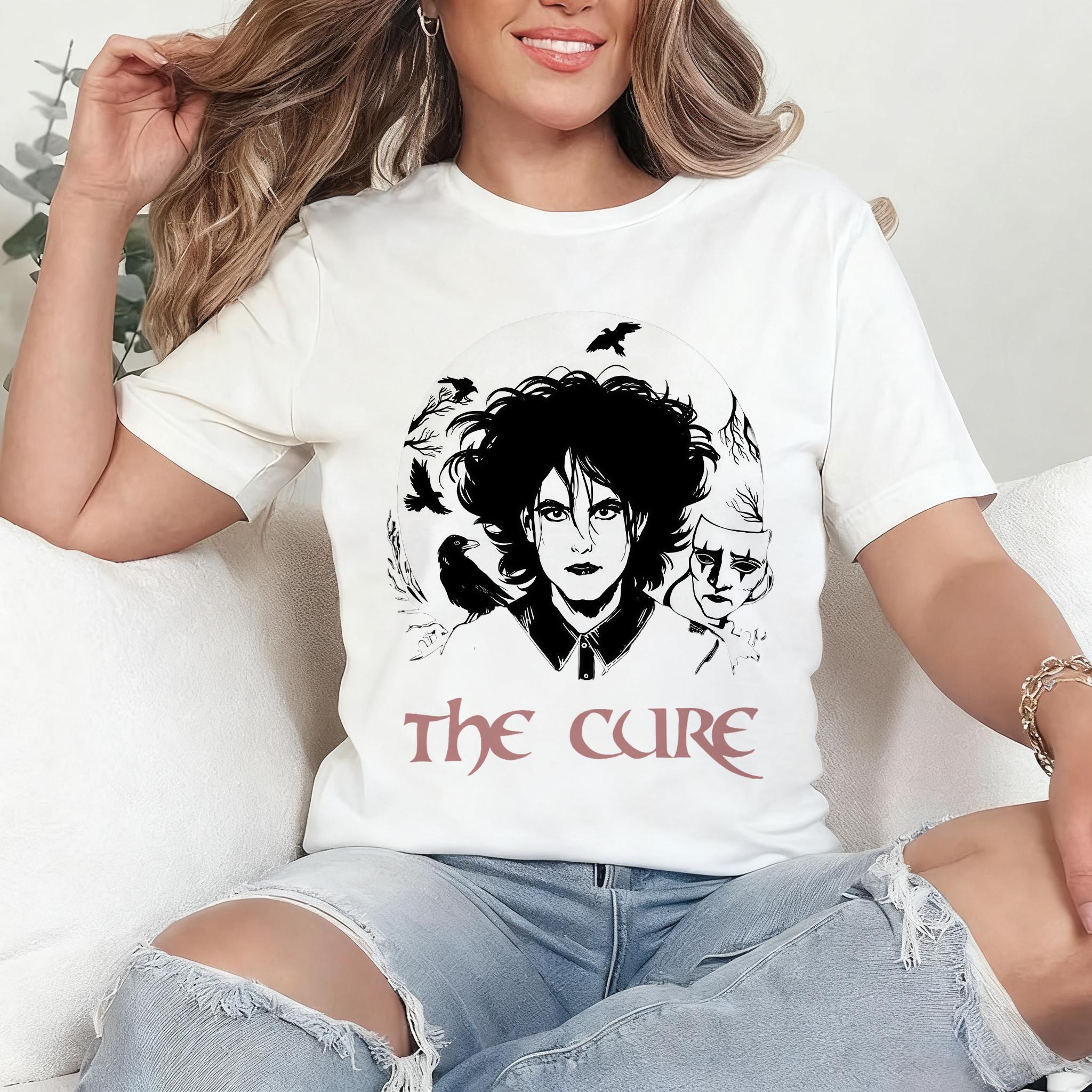 

Plus Size Summer Womens Vintage The Cure Cat TShirt Cotton Breathable Stylish Versatile Street Style Oversized 4XL
