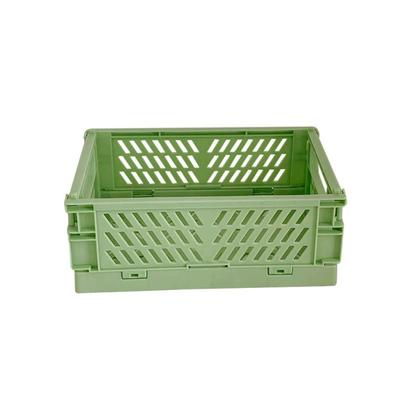 Caja de almacenamiento plegable de plástico, soporte de escritorio, papelería, maquillaje, artículos diversos, cesta de almacenamiento, organización de almacenamiento en el hogar