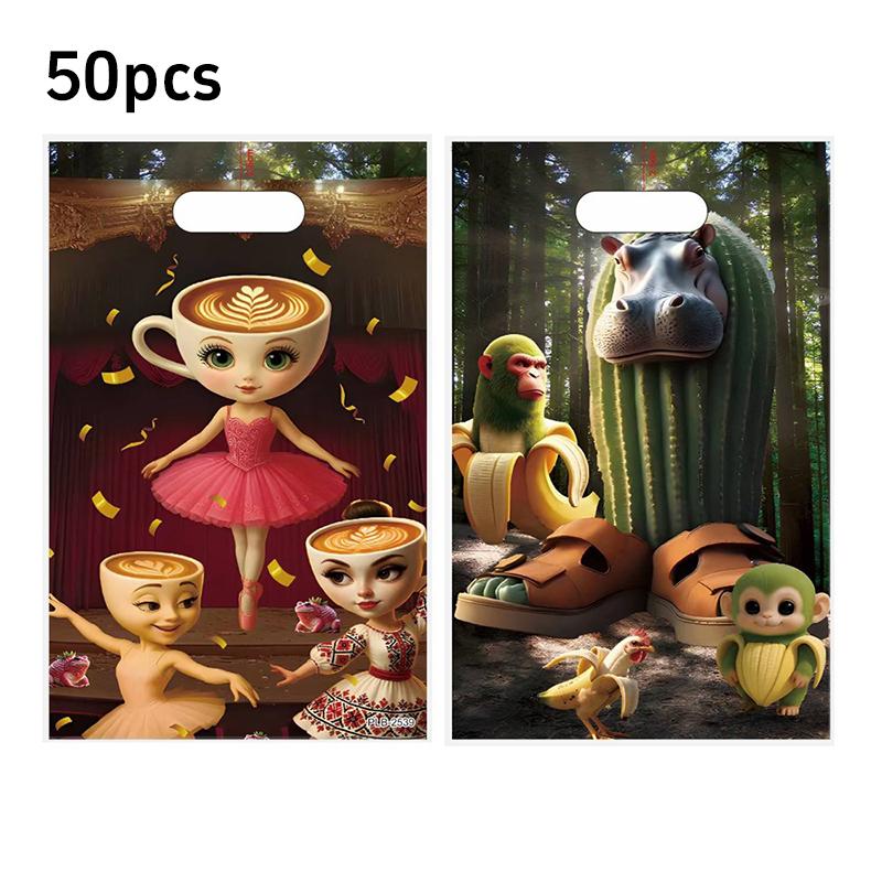 

Tung Tung Sahur Tralalo Gift Bag Talian Brainrot Candy Bags Kids Boys Favors Birthday Loot Bags Baby Showe Decoration 10PCS