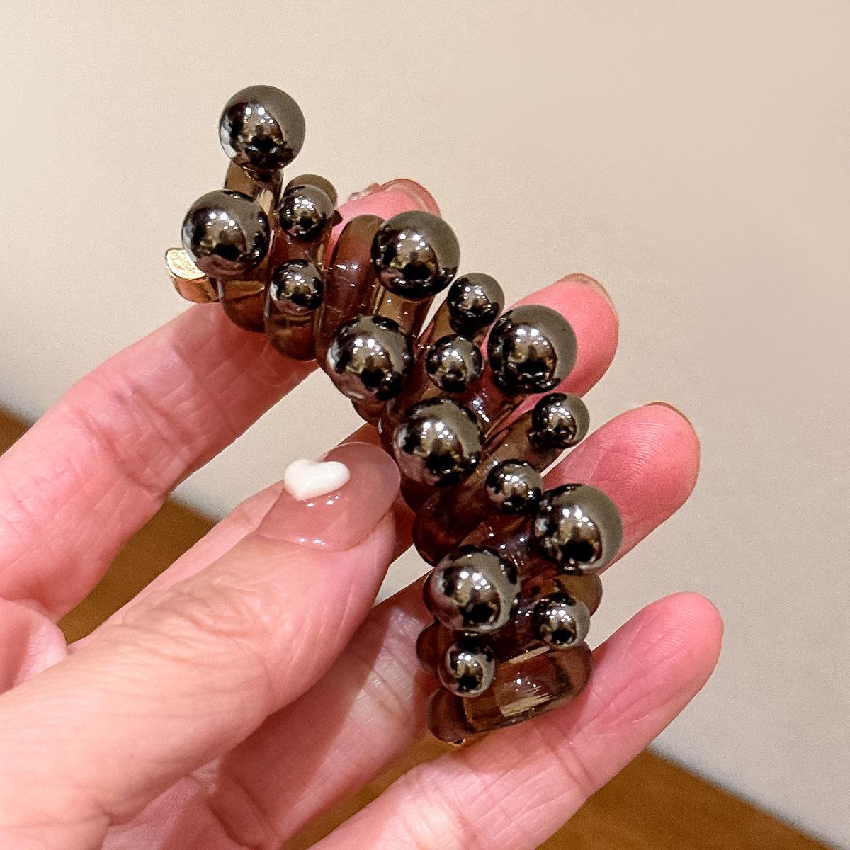 

Прямая резинка для волос с плетением Pearl для женщин - стильный аксессуар для волос для причесок с плетением Bubble Braid