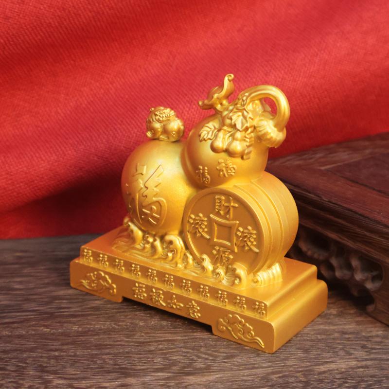 קישוט Fu דמות Fu Lu Fu Ruyi דלעת כסף Pixiu קישוט לשולחן בסלון הבית