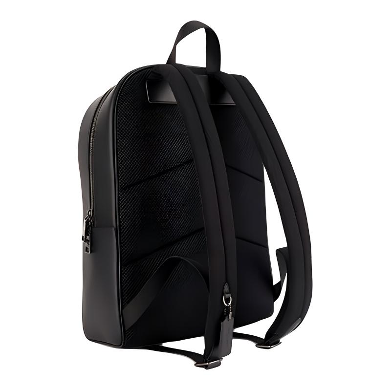 Coach 29 Zaino Classico con Logo in Pelle di Mucca per Presbiopia Grande da Uomo Nero