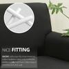 Spandex Sofa Cover Silky Soft 1-Piece Black Slipcover for Sofas Super Stretch Universal Couch Cover for Living Room