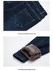 Winter Plus Velvet High-Waist Denim Jeans for Moms - Thick, Warm, Large Size Cotton Pants