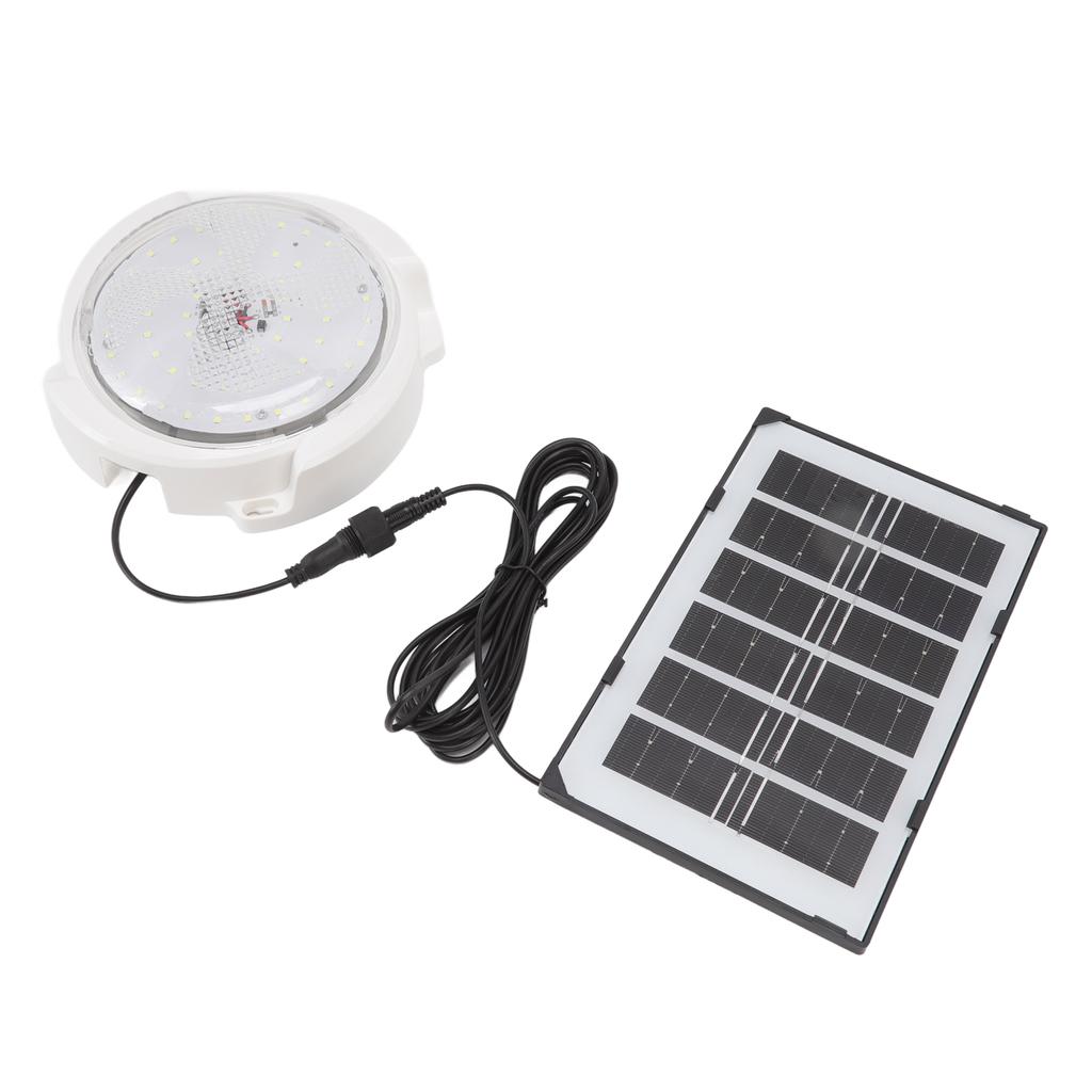 LED 65W Solar Ceiling Light 60 Lamp Beads with Solar Panels Light Control and Remote Control Ceiling Lamp for Balcony