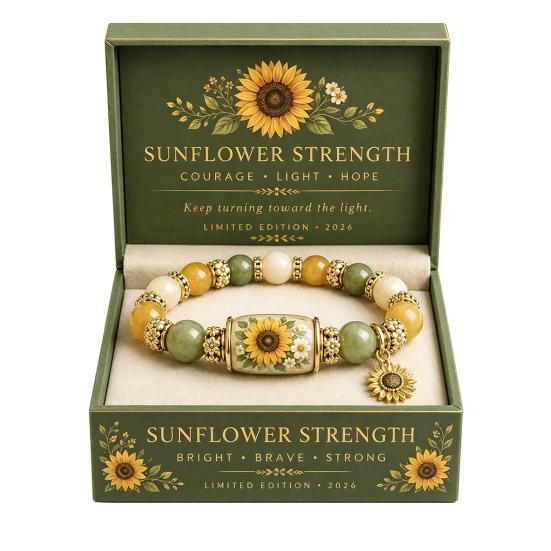 Yousheng Bluebird Blessings Bracelet, Inspirational Hummingbird Strength Beaded Bracelet, Green Beads Cherry Blossoms Inspirational Jewelry for Women E
