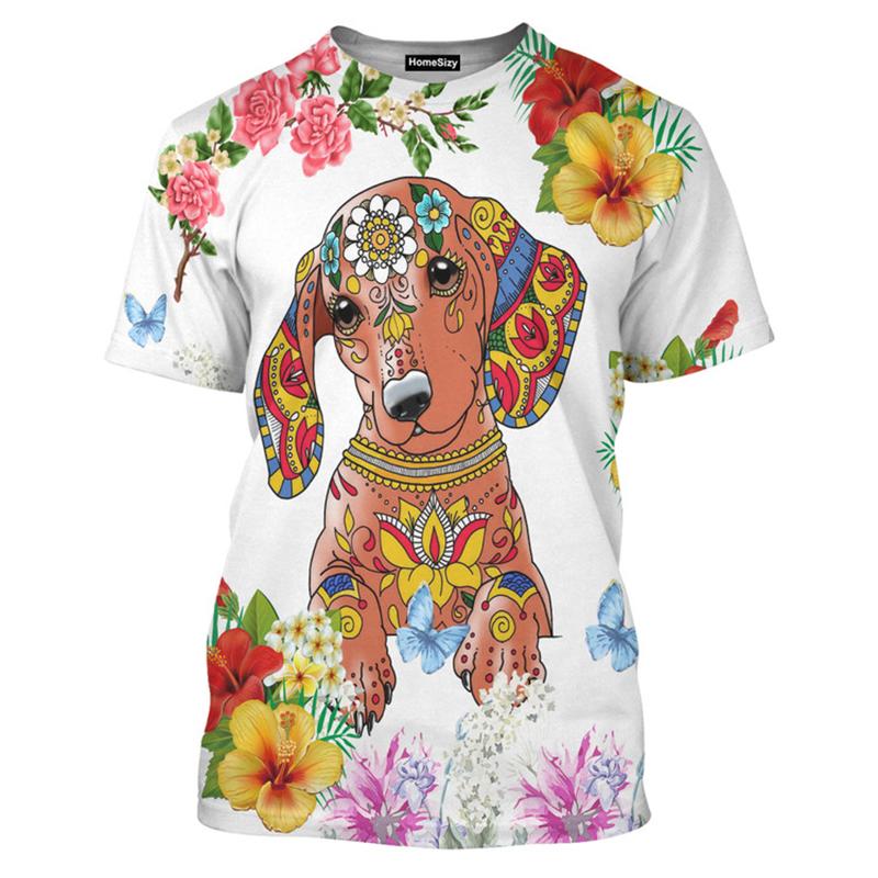 Fashion 3D Dog Pet Print Men's T Shirt Casual O-neck Loose Short Sleeve Tops Fashion Trend Summer Oversized T-shirt Men Clothing