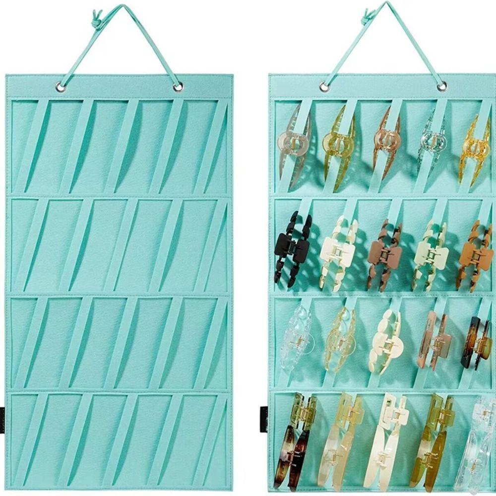 

Large Capacity Hair Clip Organizer Felt Hairpins Display Storage Bag Girls Room