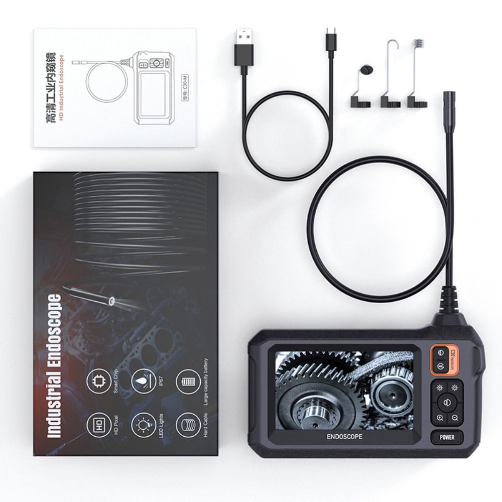 with 8 Adjust LED Lights Inspection Camera IP67 Semi-Rigid Cable Drain Camera Endoscope  Car Repair