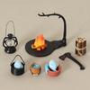 Tiny Wooden Campfire Stack For Camping Displays Miniature DIY Landscape Accessory With Color Detail