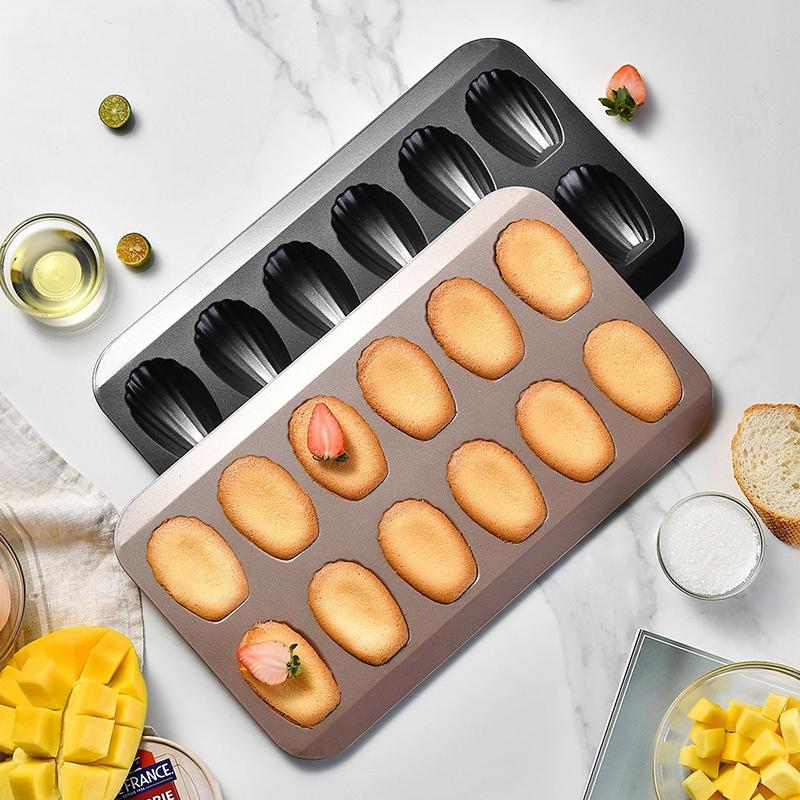 12-Hole Shell Design Cake Baking Pan Perfect for Holiday Dessert Making