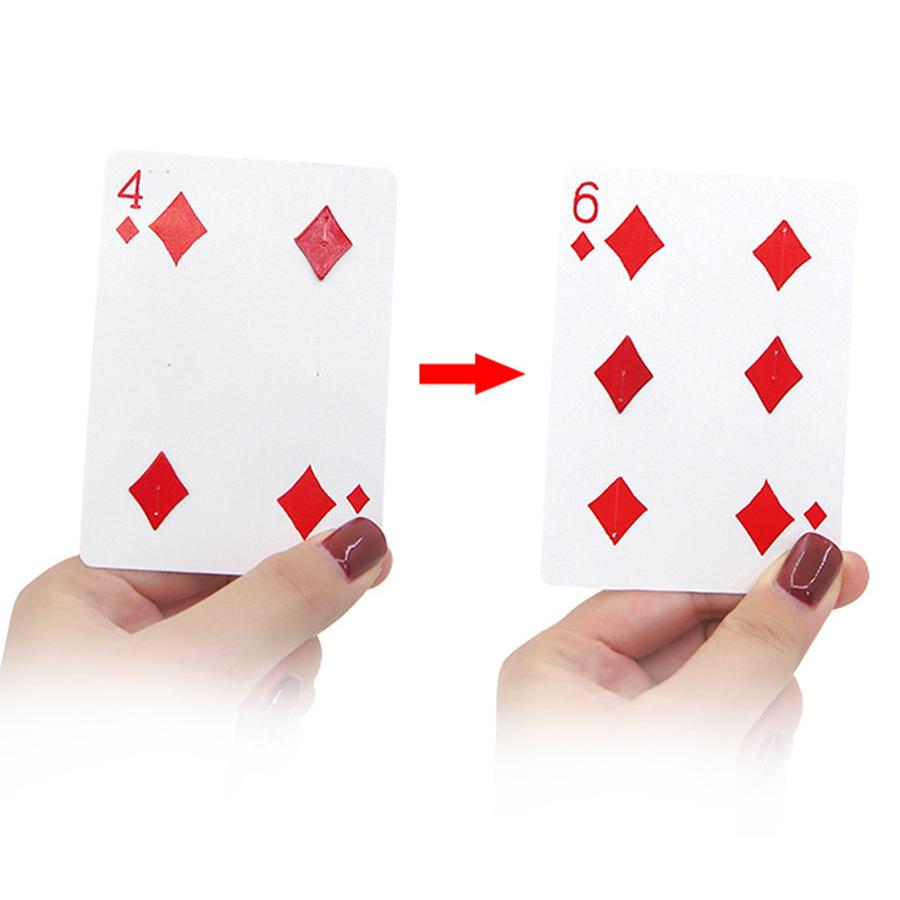 Magic Tricks Card Fantastic 4 to 6 Moving Point Card for Magician Cards Magic Gimmicks Close Up Magic Props JXB