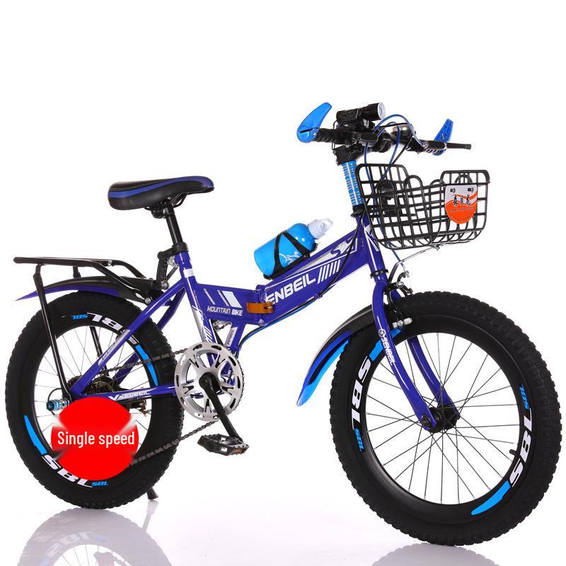 Folding 20/22/24-inch Children's Bicycle with Disc Brake & Variable Speed for Older Kids