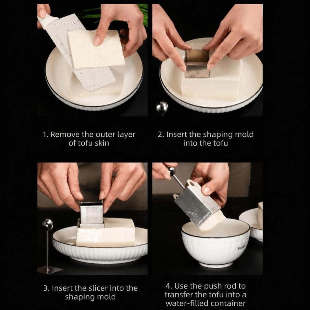 Square Shaped Tofu Cutting Tool Stainless Steel Tofu Pressing Mold Home Kitchen Cooking