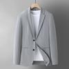 Spring and Autumn Micro-elastic Light Luxury Business Single West Middle-aged and Young People Solid Color Texture Thin Suit