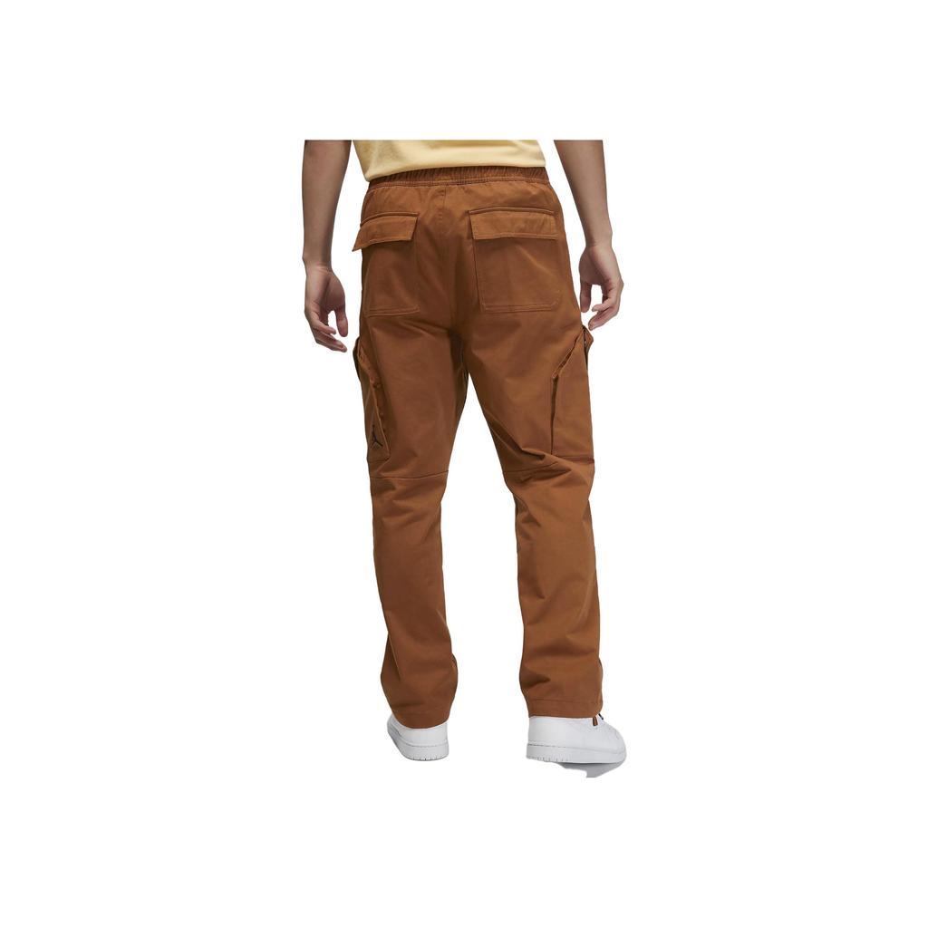 Jordan Jumpman Solid Mid-Rise Zip Straight Fit Cargo Pants Men Bottoms Brown FB7306-281