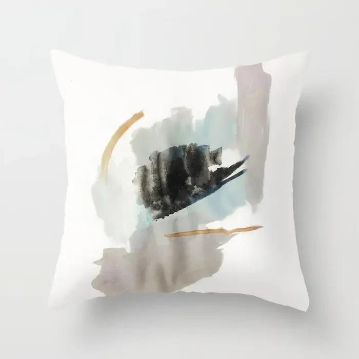 

Картина маслом Текстура Северный Синий Агат Мрамор Абстракция Наволочка Мягкий Диван Украшения Машина Дом 40x40cm