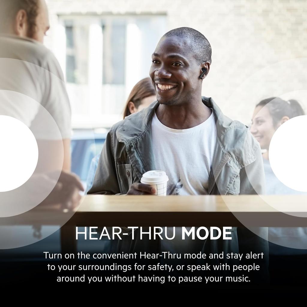 Belkin SOUNDFORM Flow True Wireless Earbuds with Bluetooth 12mm Ambient Sound Call Noise Up to 31 Hours of Music Qi Wireless Black ANC, 5.2, Drivers,