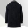 Chenille Coat for Middle-aged and Elderly Men, Removable Velvet Lining, Daddy's Thick Woolen Coat