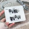 Sweet & Spicy French Lace Handmade Long Nails - Cute, Wearable, Removable, and Whitening