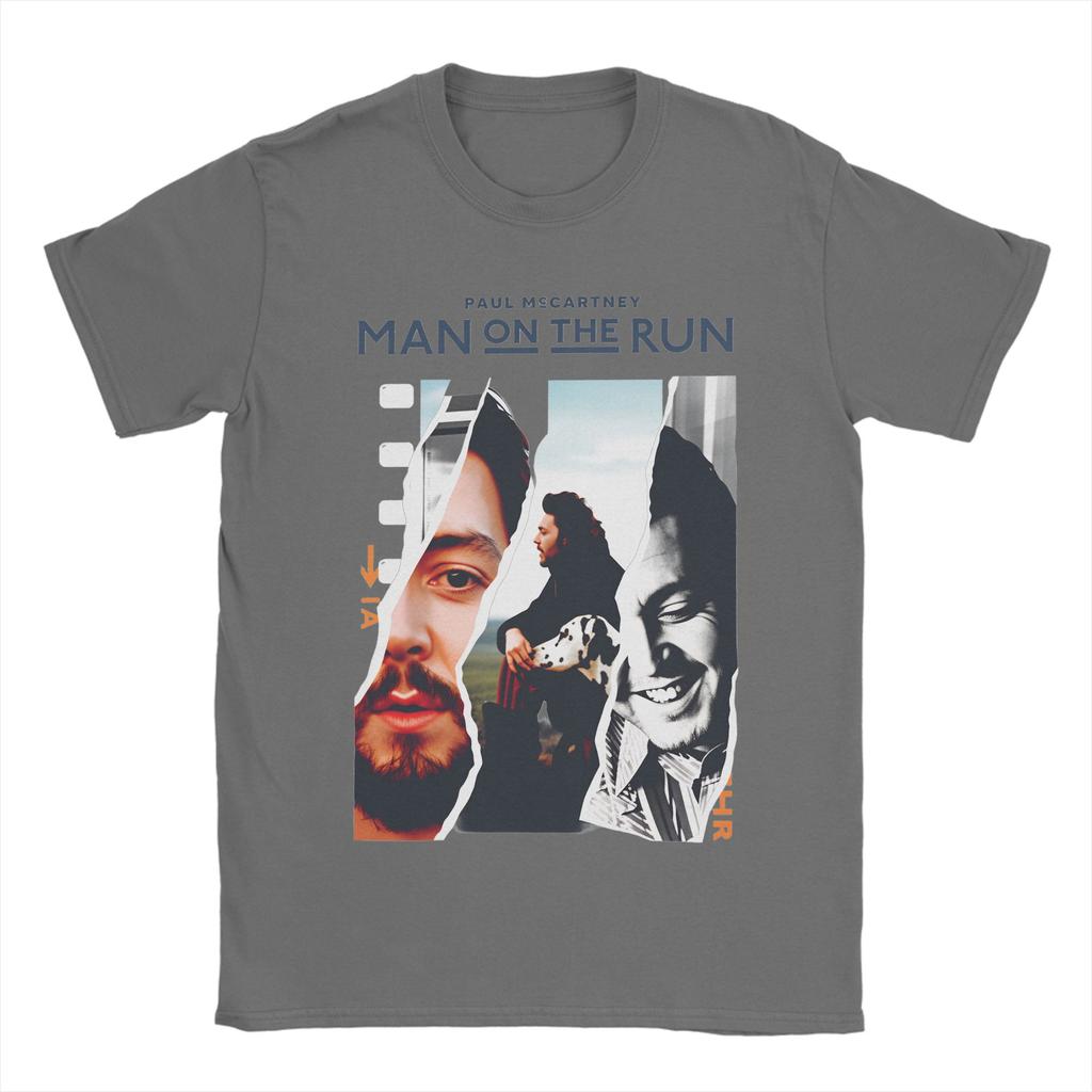 PaulsMcCartneys Unisex On The Run Unisex T Shirt Humor Tees Short Sleeve Crewneck TShirt Cotton Plus Size Clothes