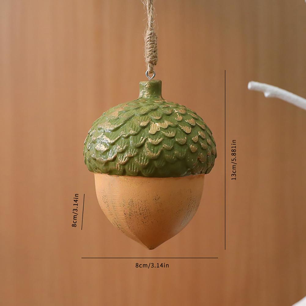 Christmas Tree Wood Ornaments Acorn Star Shape Hanging Rustic Christmas Ornaments Window Display Decor Christmas Crafts Gift Decor