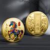 1Pc 40mm Metal Collection 2026 Chinese New Year Souvenir Coins Lucky Animal Horse Collectible Coins Gold Coin Challenge Coin