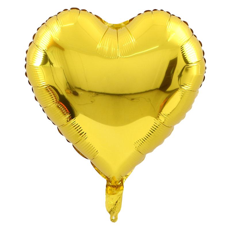 8-Inch Pure Color Heart-aped Aluminum Foil Balloons Baby First Birthday Decoration Children's Birthday Par Scene Decoration